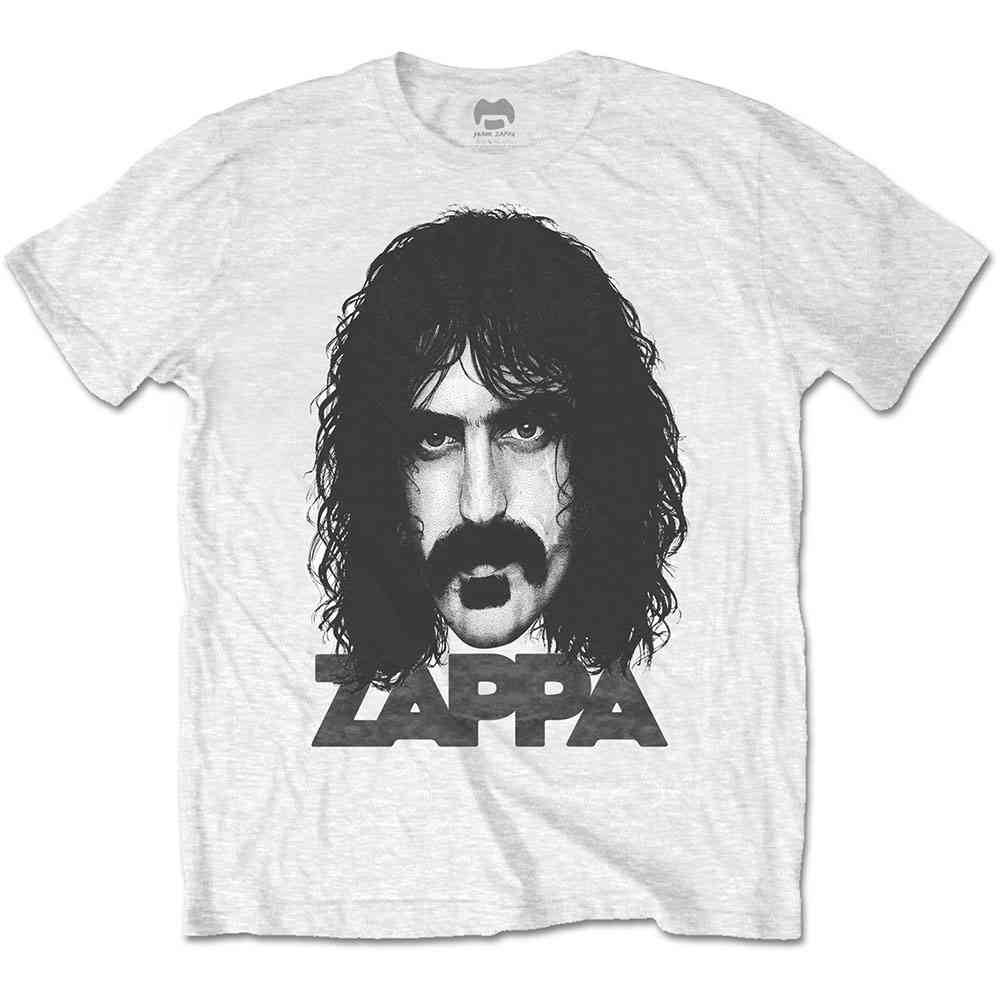 Frank Zappa - Big Face Heren Tshirt - Wit